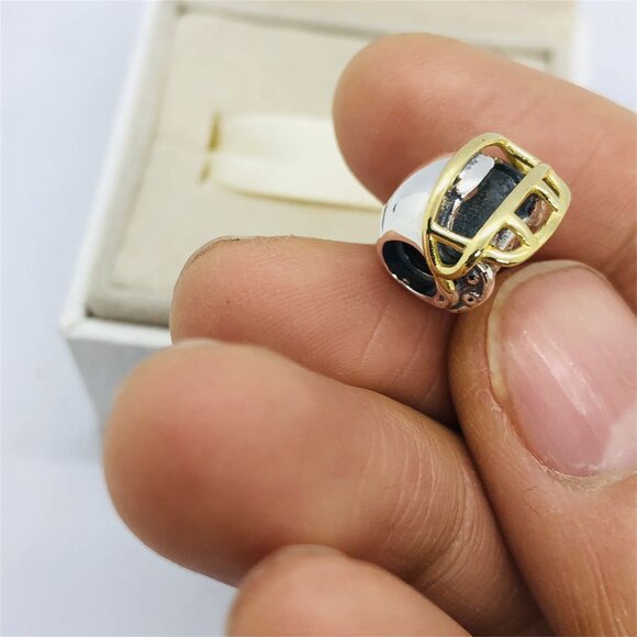 🧜🏾♀️🎀Pandora NFL Pittsburgh Steelers Football Helmet Charm - Picture 2 of 9